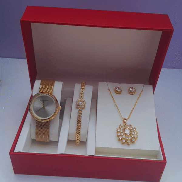 luxury all gold jewelry set