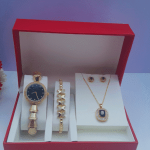 3-in-1 Ladies Gold Jewelry Set
