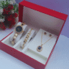 3-in-1 Ladies Gold Jewelry Set