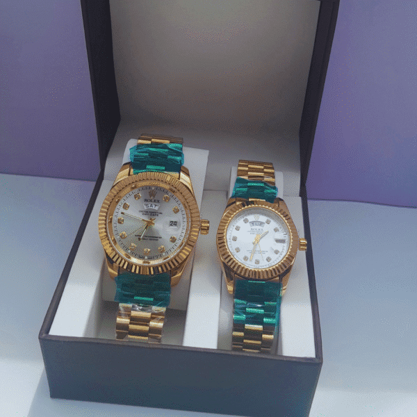 Couple Set Watch Gold Color
