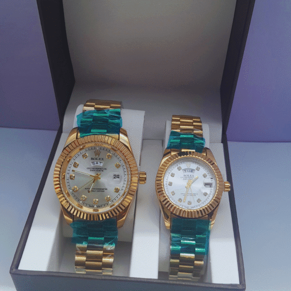 Couple Set Watch Gold Color