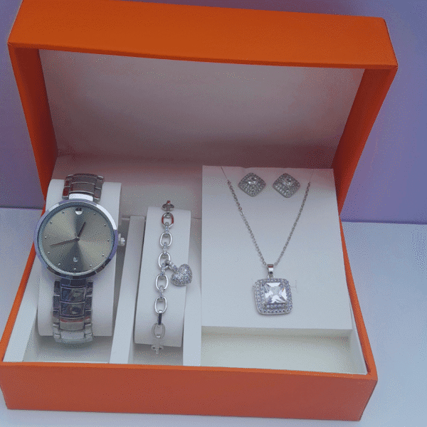 Seraphina Shine Ladies 3-in-1 Silver Jewelry Set