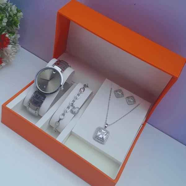 Seraphina Shine Ladies 3-in-1 Silver Jewelry Set