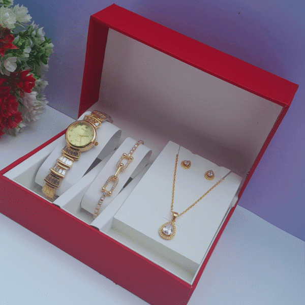 Aurora Shine Ladies Gold 3-in-1 Jewelry Set