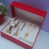 Gold Crystal Jewelry Set for Women