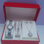 Ladies Silver Jewelry Set Elegant