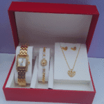 Luminous Grace Ladies Gold 3-in-1 Jewelry Set