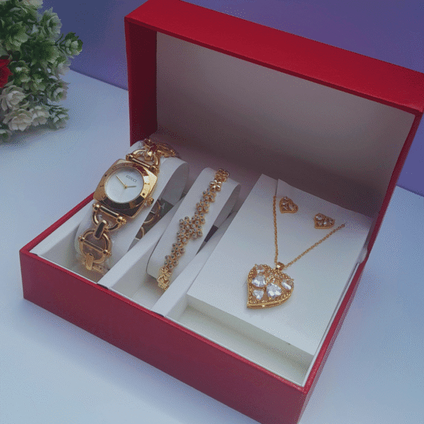 luxury all gold jewelry set