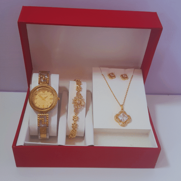 Vintage Gold Jewelry Set for Women
