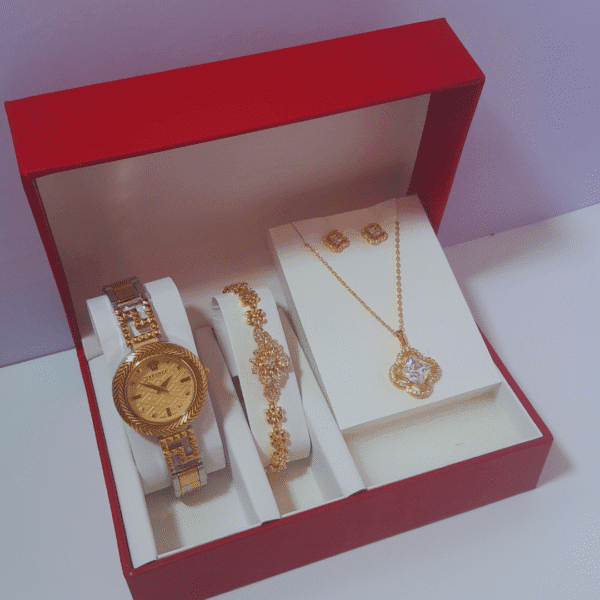 Vintage Gold Jewelry Set for Women