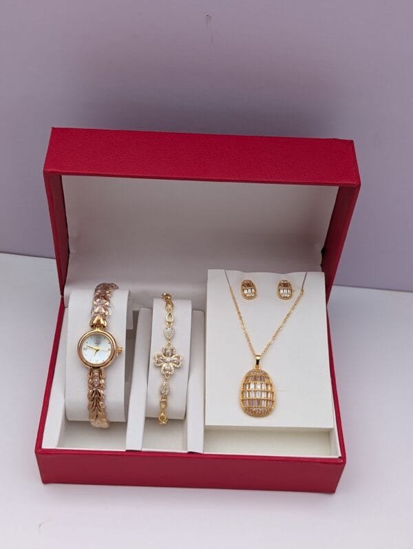 Golden Blossom Ladies 3-in-1 Jewelry Set