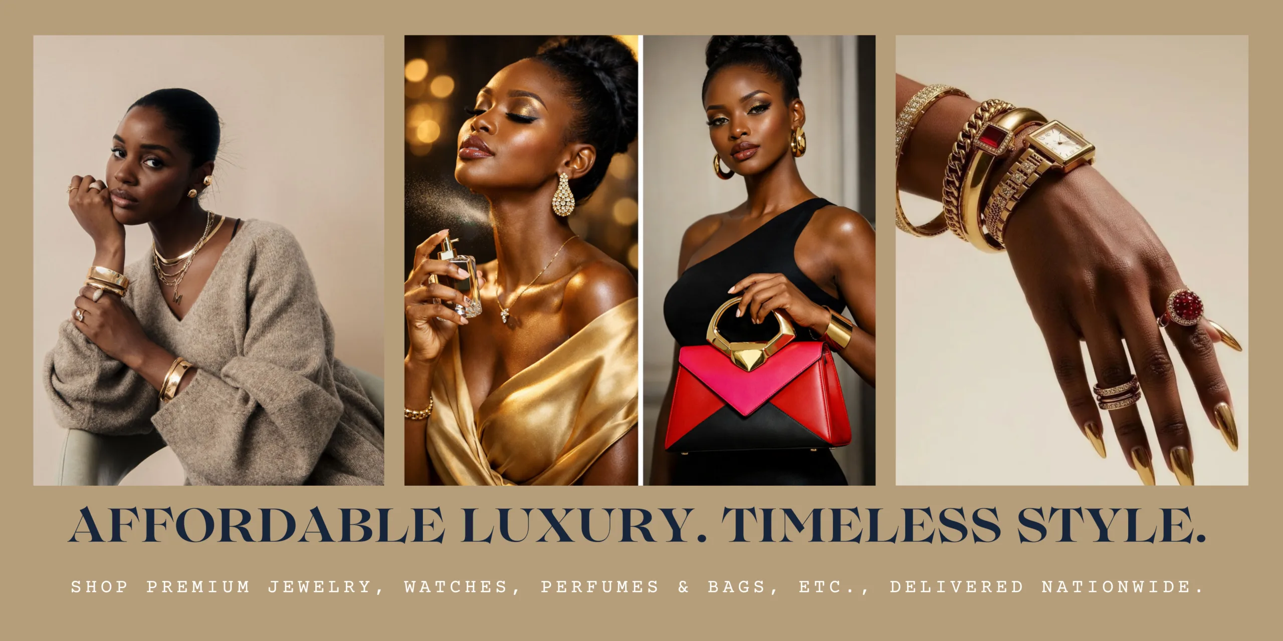 Elegant jewelry and accessories showcase.